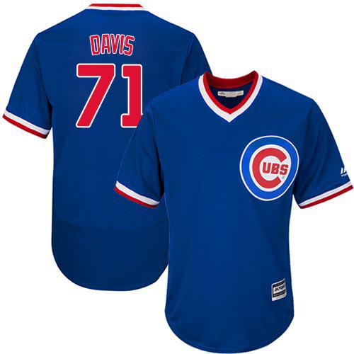 Cubs #71 Wade Davis Blue Flexbase Authentic Collection Cooperstown Stitched MLB Jersey